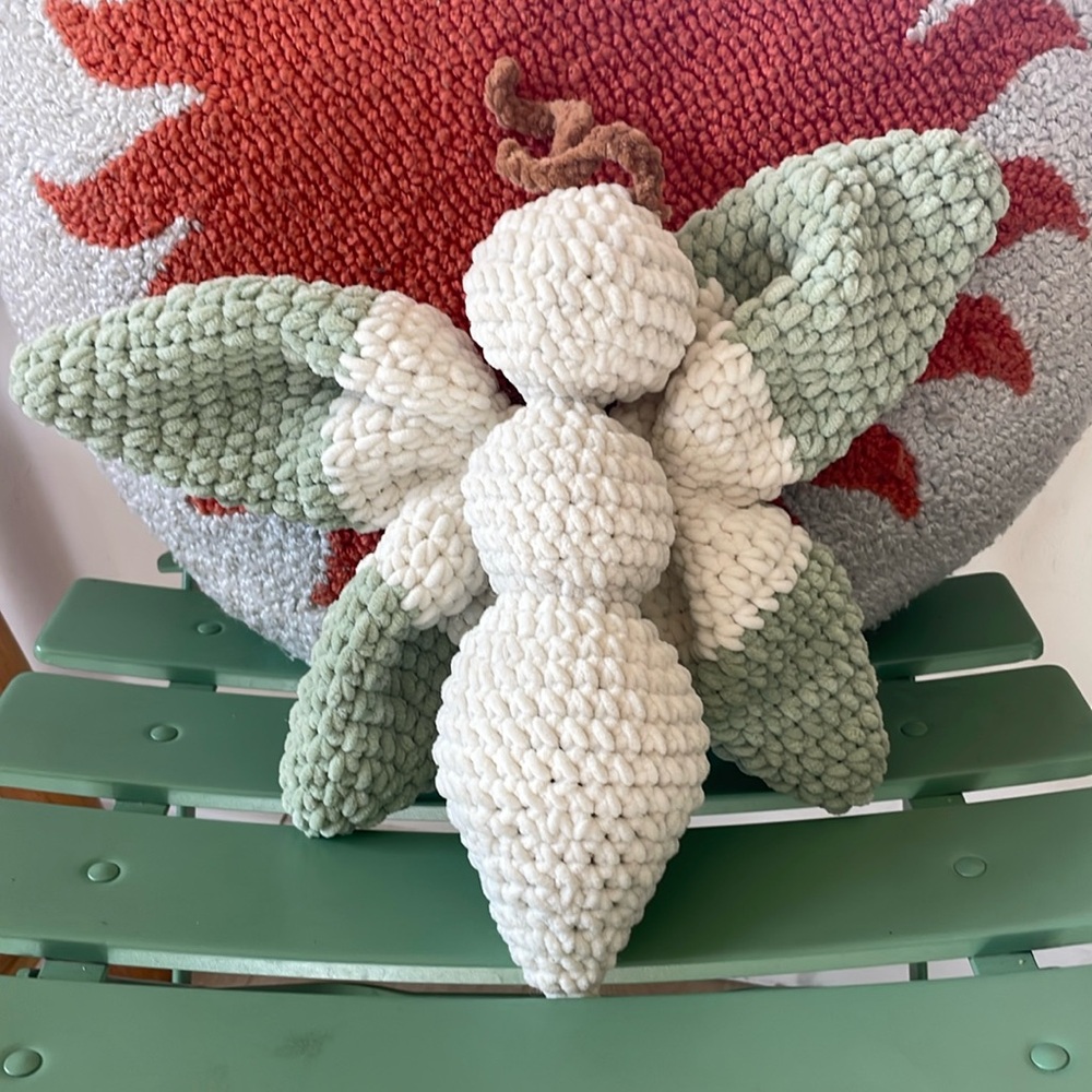 Hand crocheted, lovey butterfly / hand made